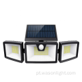 Oem 132LED 132LED Flexível ângulo ajustável Sensor de movimento externo sem fio ativado Lâmpada solar de parede solar ativada